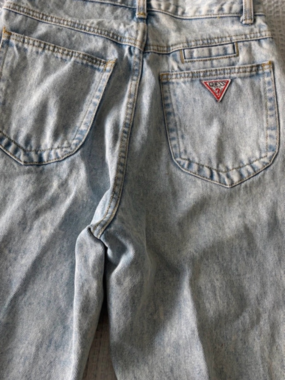 Guess Light Wash Vintage Jeans - Light Blue Denim
